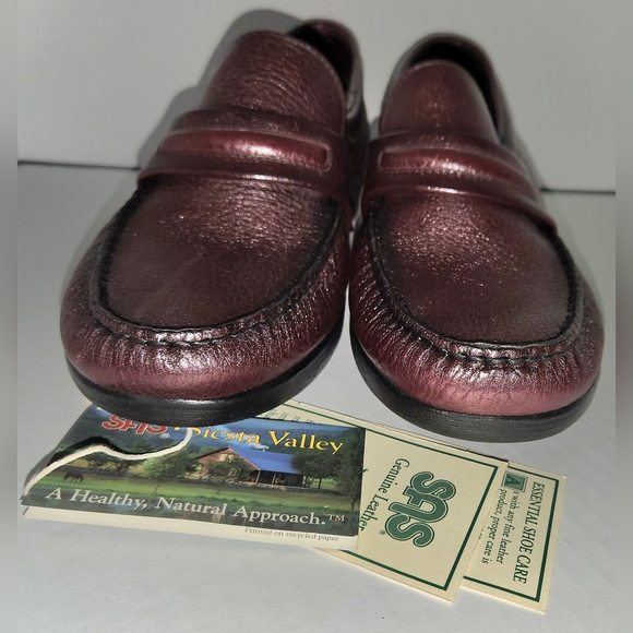 NEW! Men’s SAS Alamo Leather Slip-On Loafers Cordovan Size 10 USA Made - Picture 9 of 10